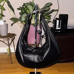 Stunning Couture Donald J. Pliner Classic Black Hobo Bag